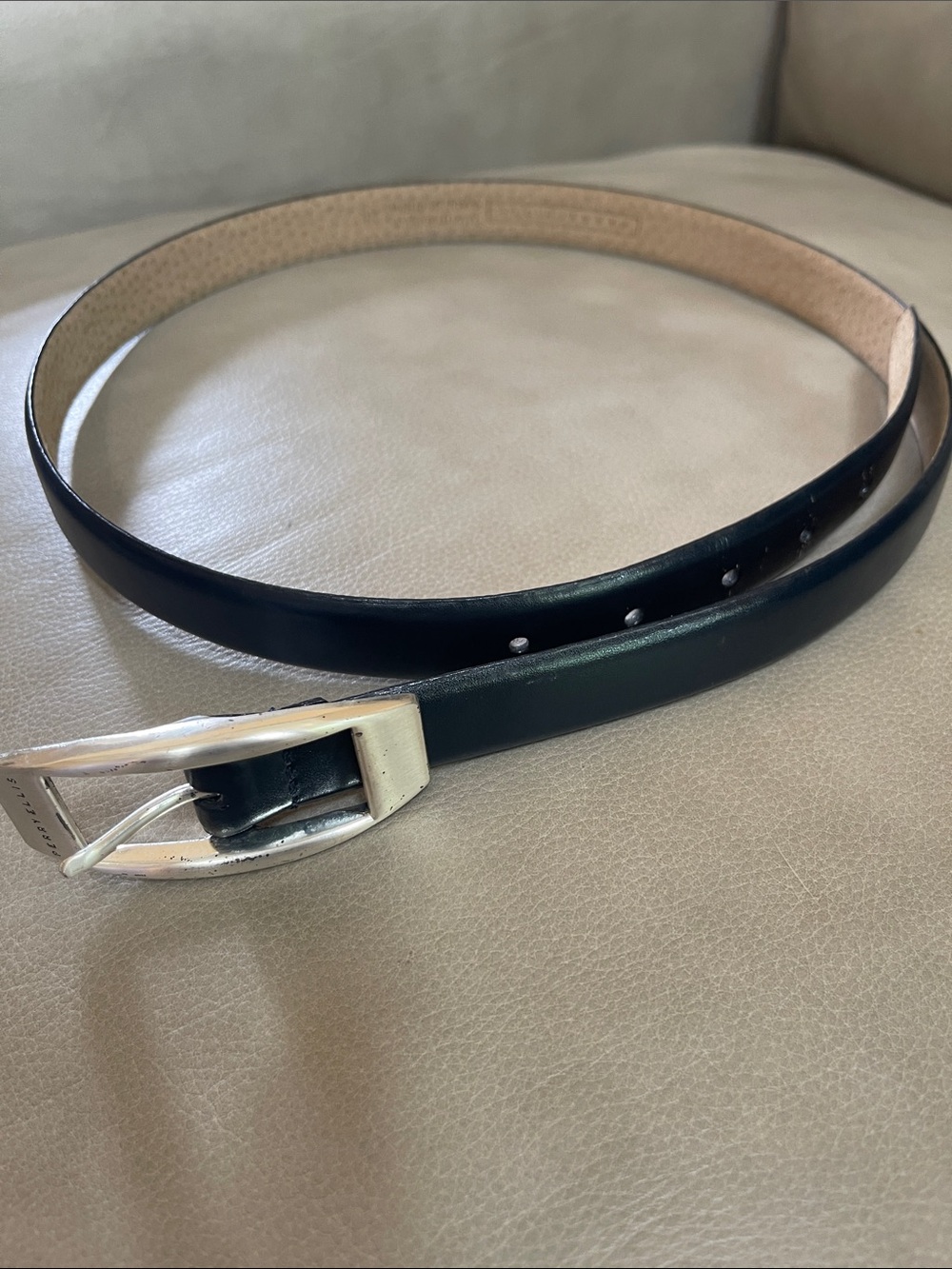 Vtg Perry Ellis Belt with Silver Tone Buckle